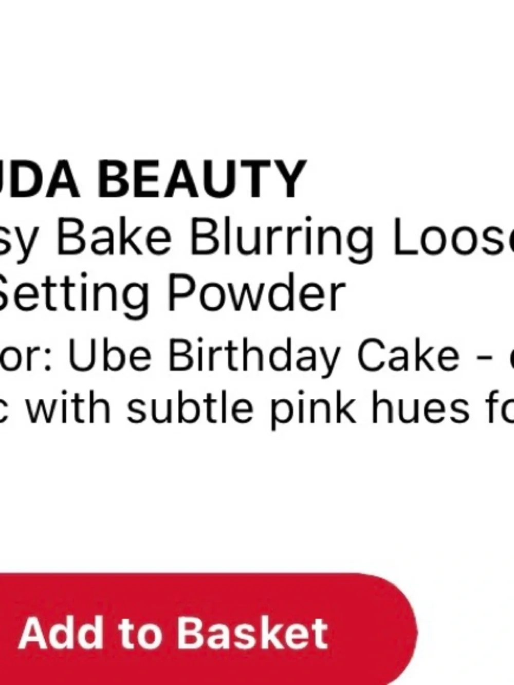 HUDA BEAUTY Easy Bake Loose Setting Powder - Black
